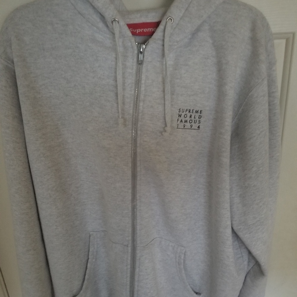 Supreme World Famous Zip Up (Ash Grey)